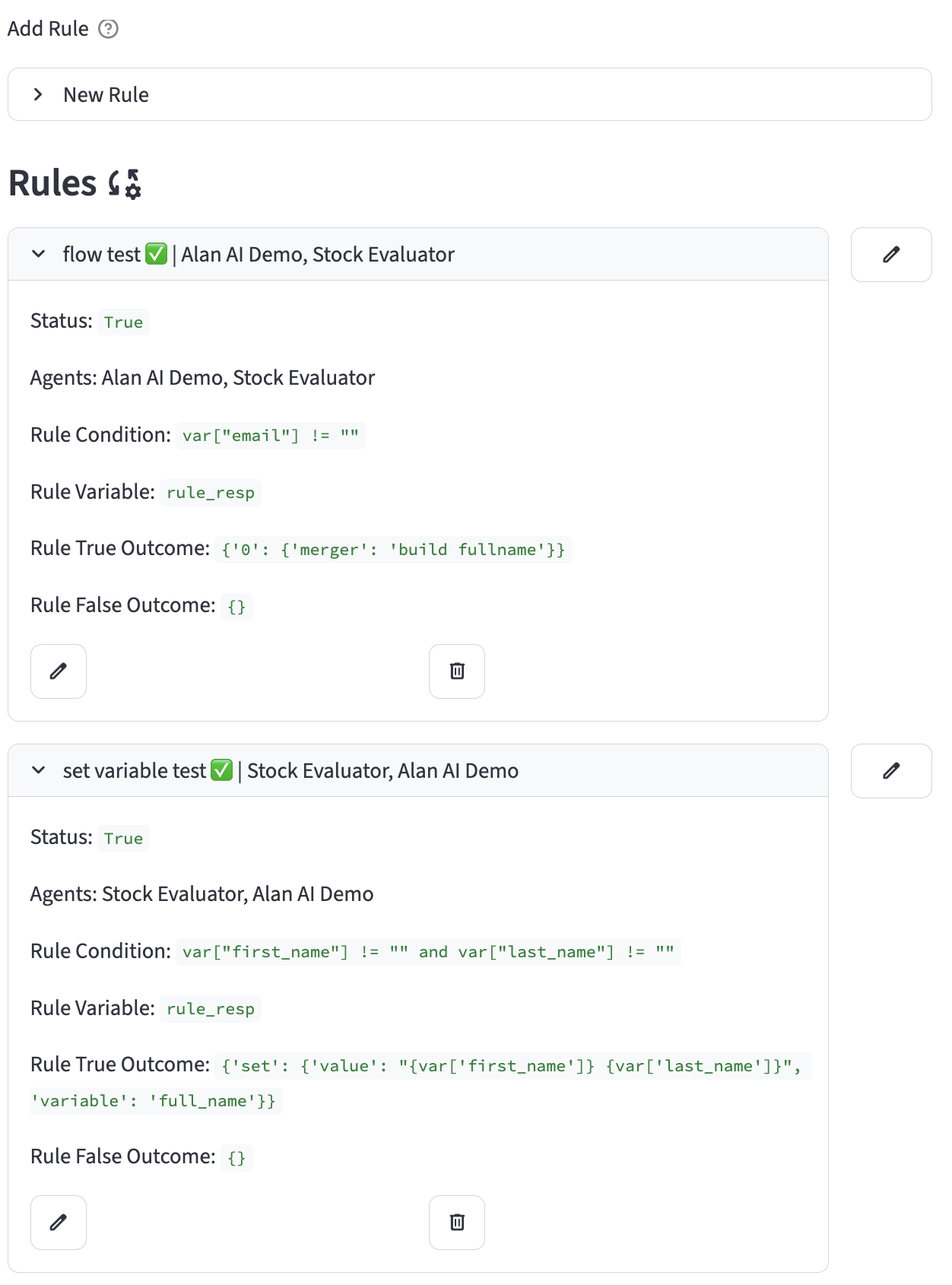 Rules List